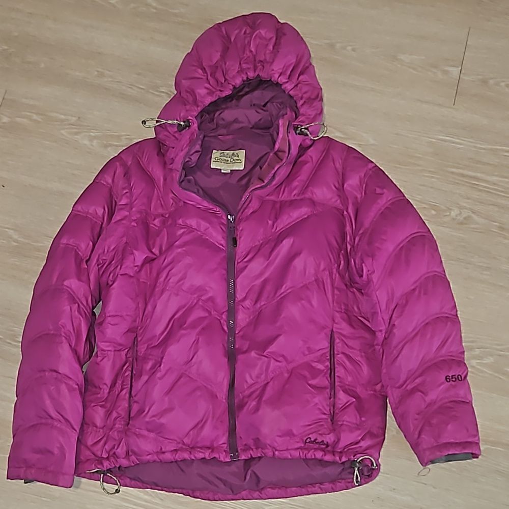 Cabelas Goose Down Jacket Womens Regular Large Puffer Full Zip 650 - Picture 1 of 7